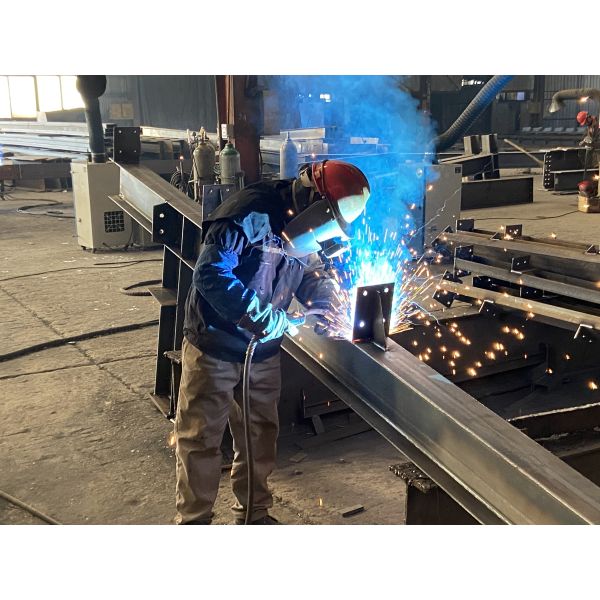 Double Slope Wide Span Steel Structure Frame Prefabricated Warehouse