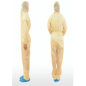 China Latex Free Disposable Coverall Suit , Disposable Jumpsuits With Hood on sale