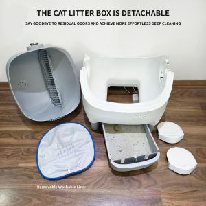 Automatic Self Cleaning Cat Litter Box with Sensor Extra Large Pet Toilet
