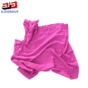 China Absorbent & Low lint Recycled cotton knit polo Coloured Wipers Clean Cloth Coloured Rag Cotton wiper cloth for clean-up on sale
