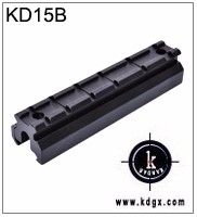 Hunting Black 11mm to 20mm Conversion Adapter Mount with Knurled Thumb Nut Connector