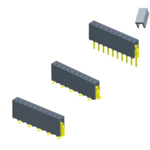 2.0 mm Pitch Height 4.3 Single Row Female Header Connector Straight Type