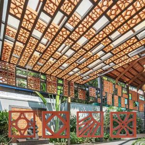 Classical Decorative Hollowed Garden Wall Bricks Perforated