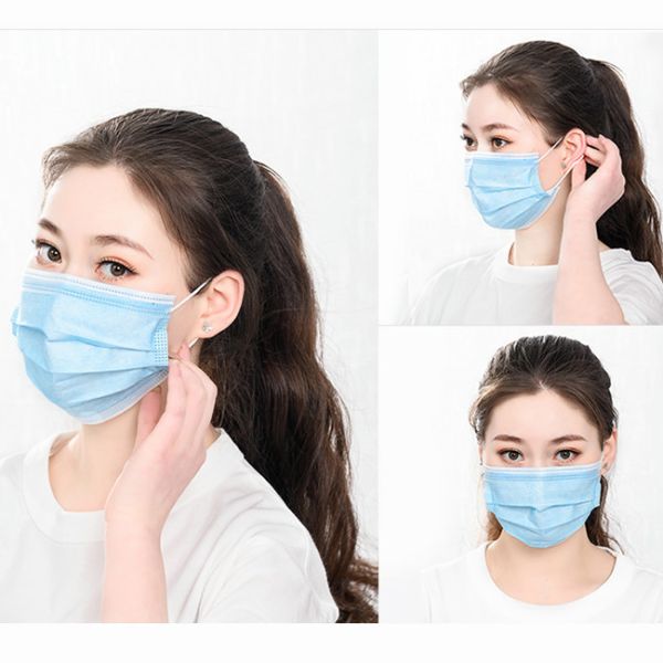 Quality 3 Ply Medical Spandex Disposable Earloop Face Mask Anti Dust wholesale