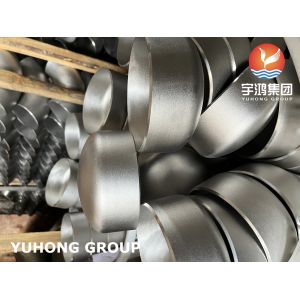 A403 WP316L BUTT WELD CAP STAINLESS STEEL FITTING SANDBLASTED SURFACE