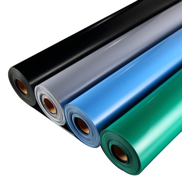 Long Lasting Vinyl ESD Antistatic PVC Floor Mat Customized Size Blue Color