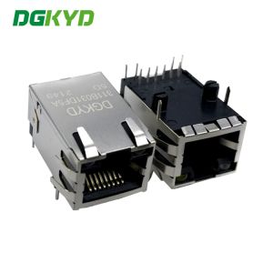 PA66 Shielded 6U ethernet rj45 connector 25.8mm Network Socket RJ45 With