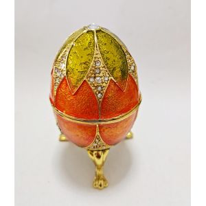 Luxury Faberge Easter Eggs Elegant Enamel jewlery box Crystal Egg Trinket box