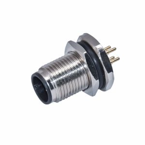 4P Circular Multipole M12 Waterproof Connectors PCB Quick Lock Type Metal