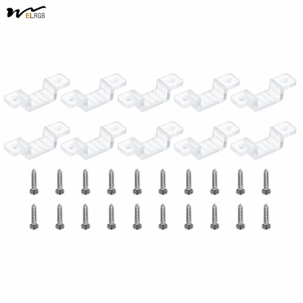 Auto CAD Layout LED Strip Light Clips 50 Pack Mounting Bracket Fixing Clips with