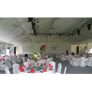 White Aluminum Frame Exhibition Canopy Tent 15m Width With Luxury Lining