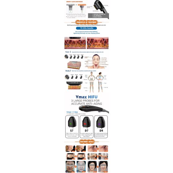 Ultra 7d DS4-4.5 Hifu Body Slimming Machine 5mm Portable Lipo Cavitation