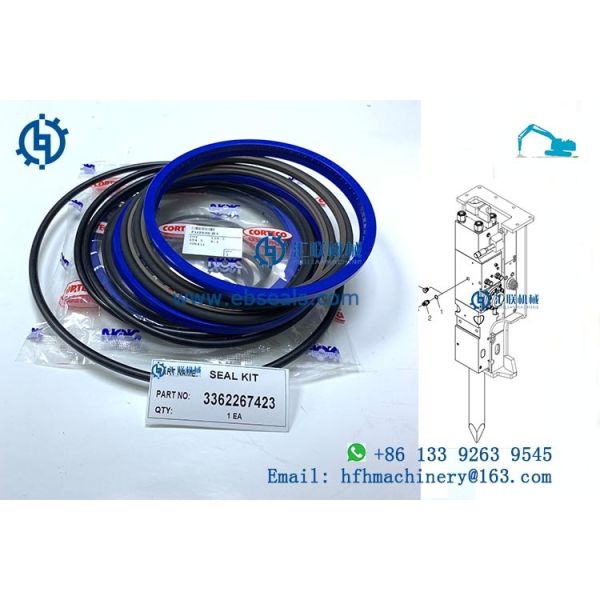 Quality Atlas Copco Hydraulic Breaker Seal Kit For Epiroc Hammer 3362267423 wholesale