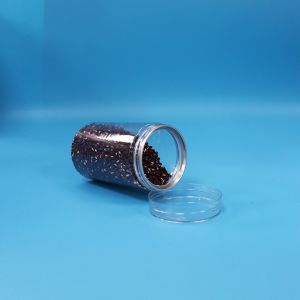 Clear PET Cylinder Round Plastic Sealable Food Jar Packaging Nut Jar Screw Lid