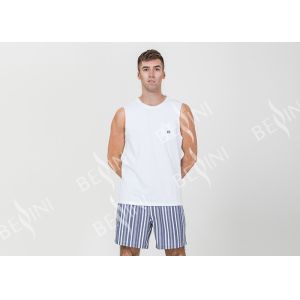 White Homestyle Mens Luxury Sleepwear Xxl Short Pajamas Functional Placket Side