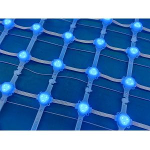 Flexible LED Mesh Display P100 IP67 Waterproof RGB LED Mesh Screen For Glass