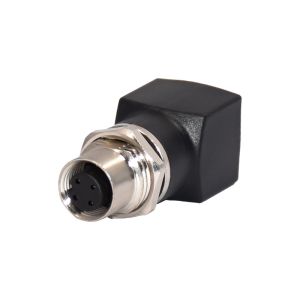 Automotive M12 Waterproof Connector A Coding Female 4pins To RJ45 Adapter