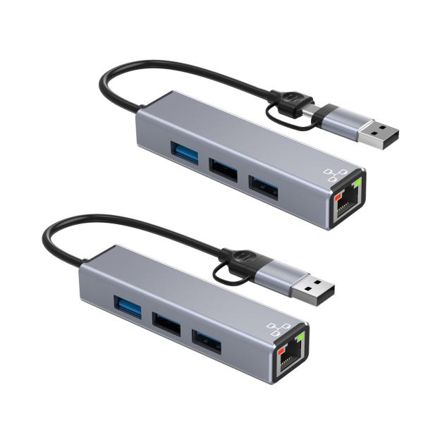 Quality Compact USB C Hub Adapter Laptop Usb Port Expander Usbc Hub For Fast Data Transfer wholesale