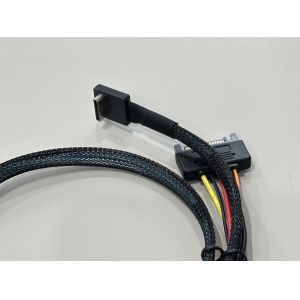 SFF-8654 8i to SFF-8654 8i High-Speed Mini SAS HD Connector Cable, 1.0 m 32AWG