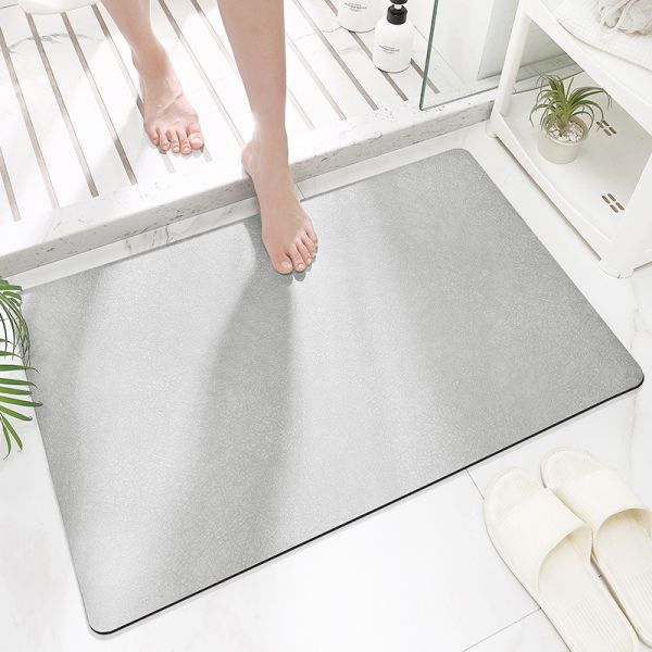 Foldable Water Absorbent Easy Clean Mat for Floor Modern Style Diatomaceous