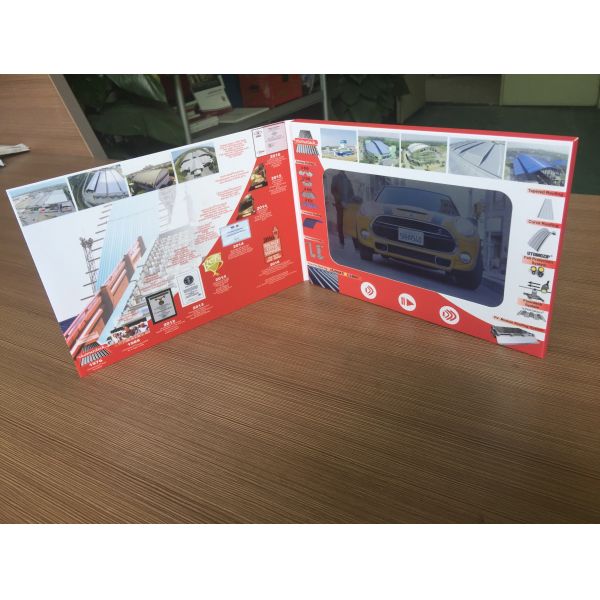 Fully customizable 7'' screen size lcd video video marketing brochure video