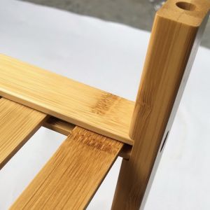 2 Tier Indoor Outdoor Bamboo Display Shelf Rack for Flower Pot Plant or Shoes in