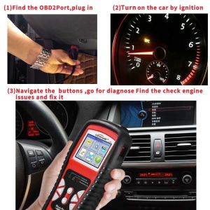 Real Time Automotive OBD2 Car Scanner Kw830 2.8 Inches LCD Screen 12 Months