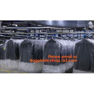 Dry clean perforated clear poly plastic garment/laundry/clothing bags on a roll