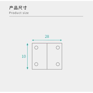 10x28mm Plastic L-Brackets With Cover, Connector For Flat-Packed Furniture
