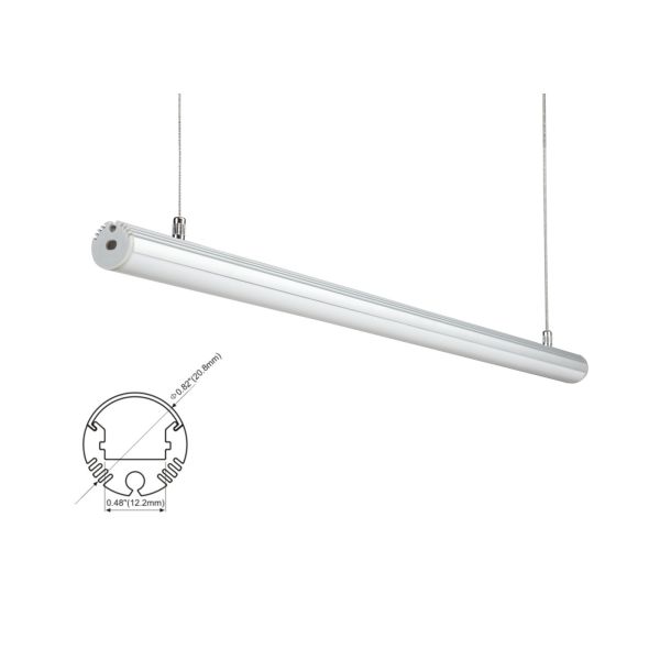 Quality LED Linear lighting Aluminum profile plendant lamp round type 20mm with Led strip wholesale