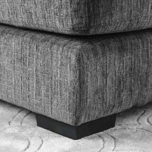 Sectional Sofa with Pillows and Memory Foam, Gray Chenille