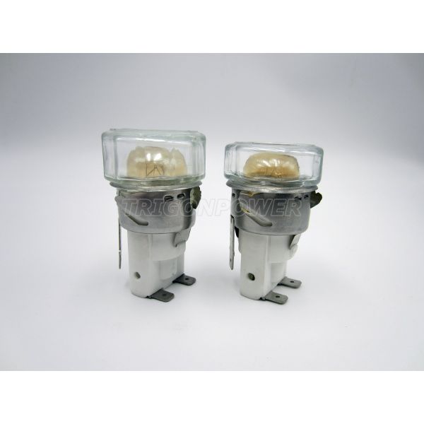 Quality E14 	Oven Lamp Holder Attractive Appearance With Unique Polygon Style Glass Cover wholesale