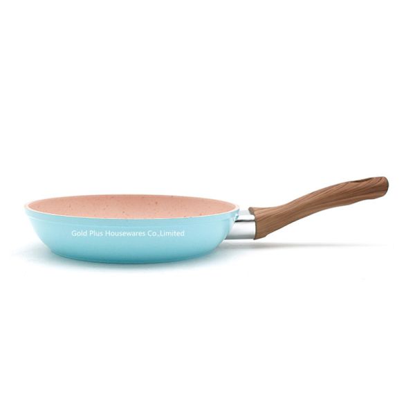 Quality Portable high-quality frying pan with 2-layer granite coating aluminum non stick pizza pan with induction bottom wholesale