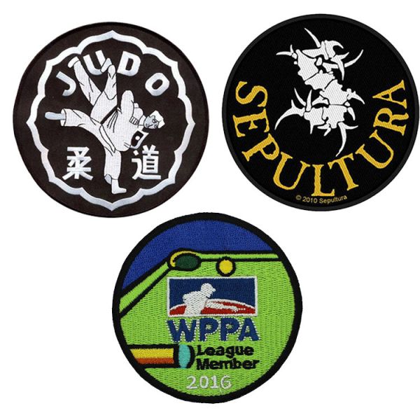 Polyester 49mm Logo Embroidery Patch