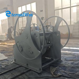 40T Marine Boat Manual Towing Winch With Wire Rope 50m Drum Capacity