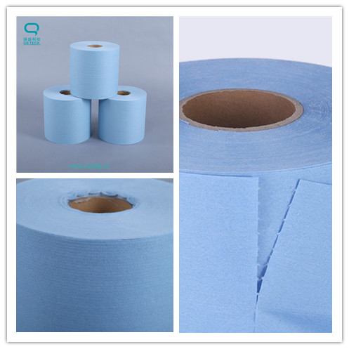 Durability Softness Absorbency ISO9001 2 Ply Industrial Wiper Rolls