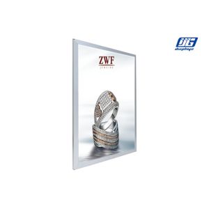 YGY A1 Poster Size Silver Aluminum Frame Snap Open LED Light Box