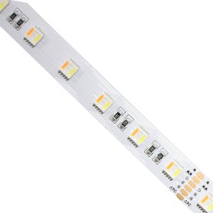 SMD5050 indoor decoration use IP20 DC24V 5m/roll 4-in-1 rgb flexible strip with