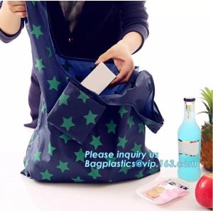 Cheap reusable polyester foldable shopping bag pattern eco fruit shape zipper foldable tote bag,production polyester polyester for sale