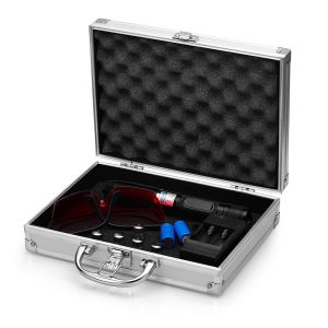 Most Powerful 2000mW 450nm Blue Laser Pointer With 5 Star Tips Focusable Burning