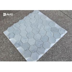 Hexagon Carrara Natural Stone Mosaic Tile Sheets For Walls And Floors Decor