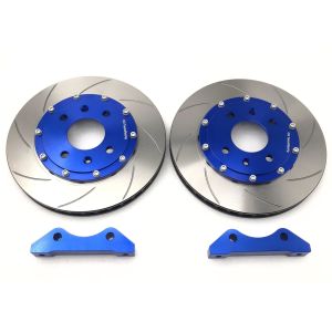 cast iron HT250 362mm Disc Big 8 Pot Brakes Caliper Blue Jekit
