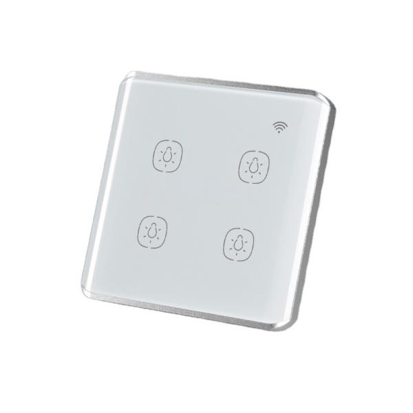 Curved Panel Tuya Smart Switch Wireless Light Switch With Google Assistant Built
