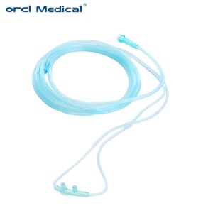 Medical Disposable Soft Nasal Oxygen Cannula , PVC Transtracheal Oxygen Cannula
