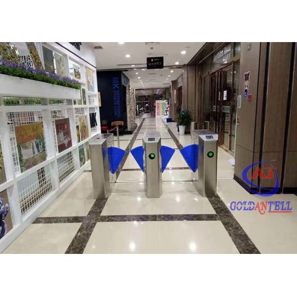 1 In 1 Out Automatic Flap Barrier NFC Access Control Turnstile Gate High Speed