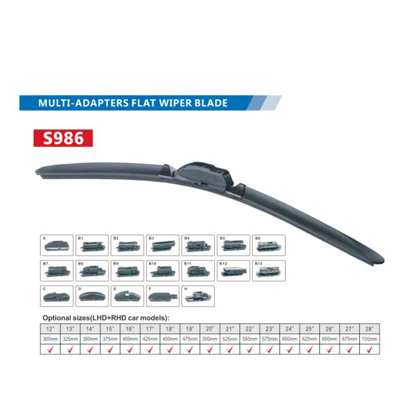 Car Windscreen Multifunctional Rear Wiper Blade Vehicle Windshield Rubber Wiper