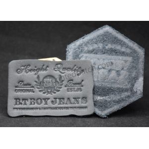 Small Black Custom Leather Clothing Labels Debossed For Jeans