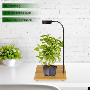 Cheap Full Spectrum Succulent LED Grow Light Tabletop With Bamboo Board for sale