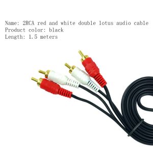 Red And White 1.5M Audio Cable 2RCA Double Head