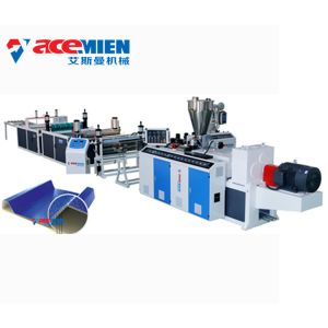 China Recycled PVC + ASA Glazed 55kw 400kg/H Roof Tile Machine on sale
